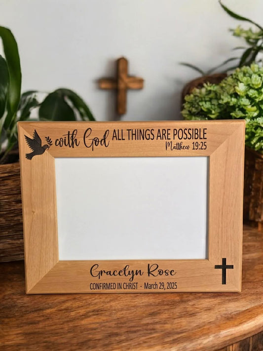 Picture Frame 5x7 personalized Confirmed in Christ
