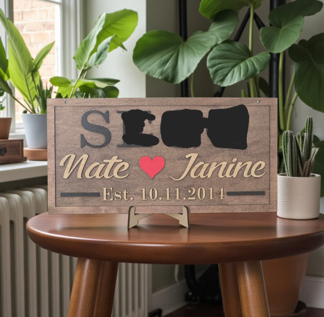 Couple Est Sign smaller personalized