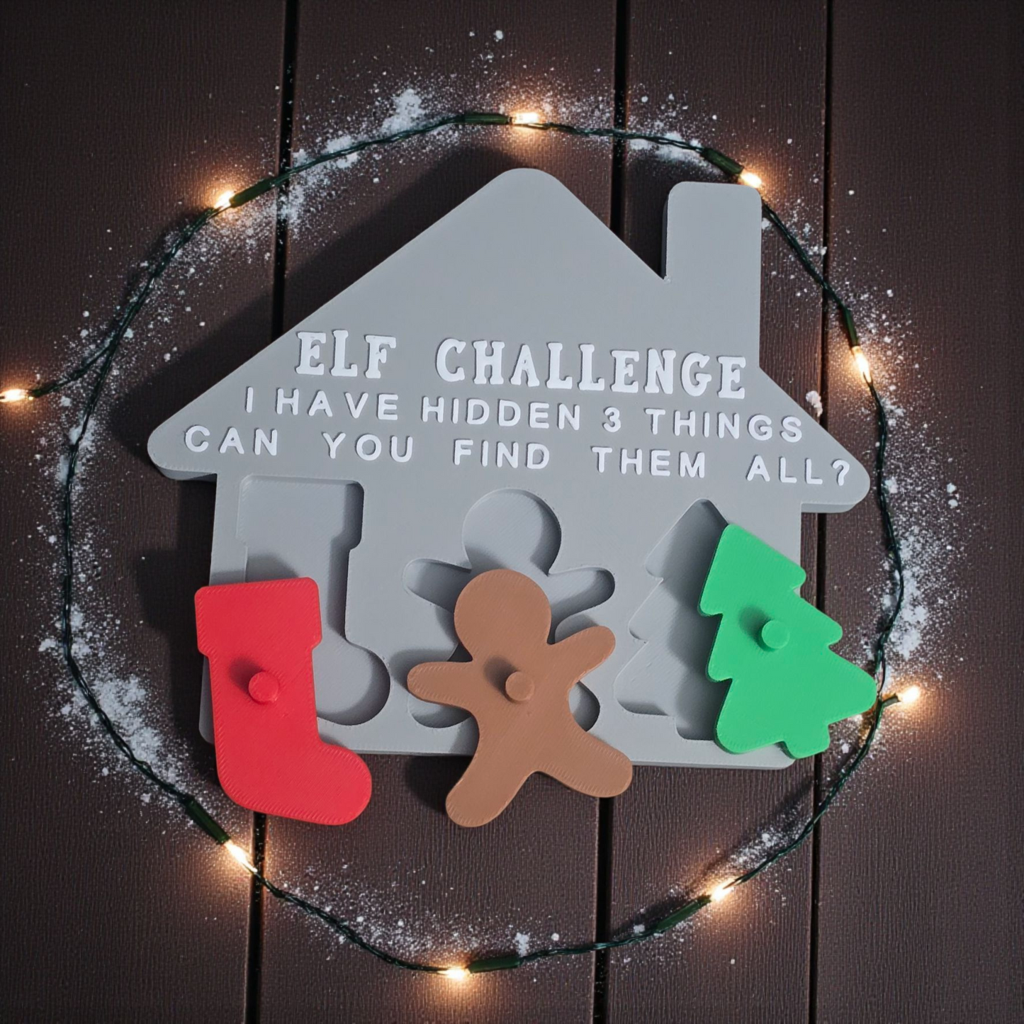 3D printed Elf challenge find the pieces
