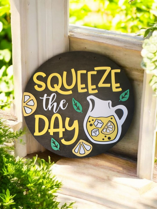 SALE Squeeze the Day 15" DIY Sign door hanger