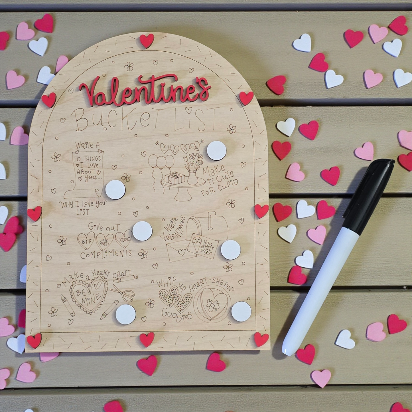Valentine's bucket list family or couple signs