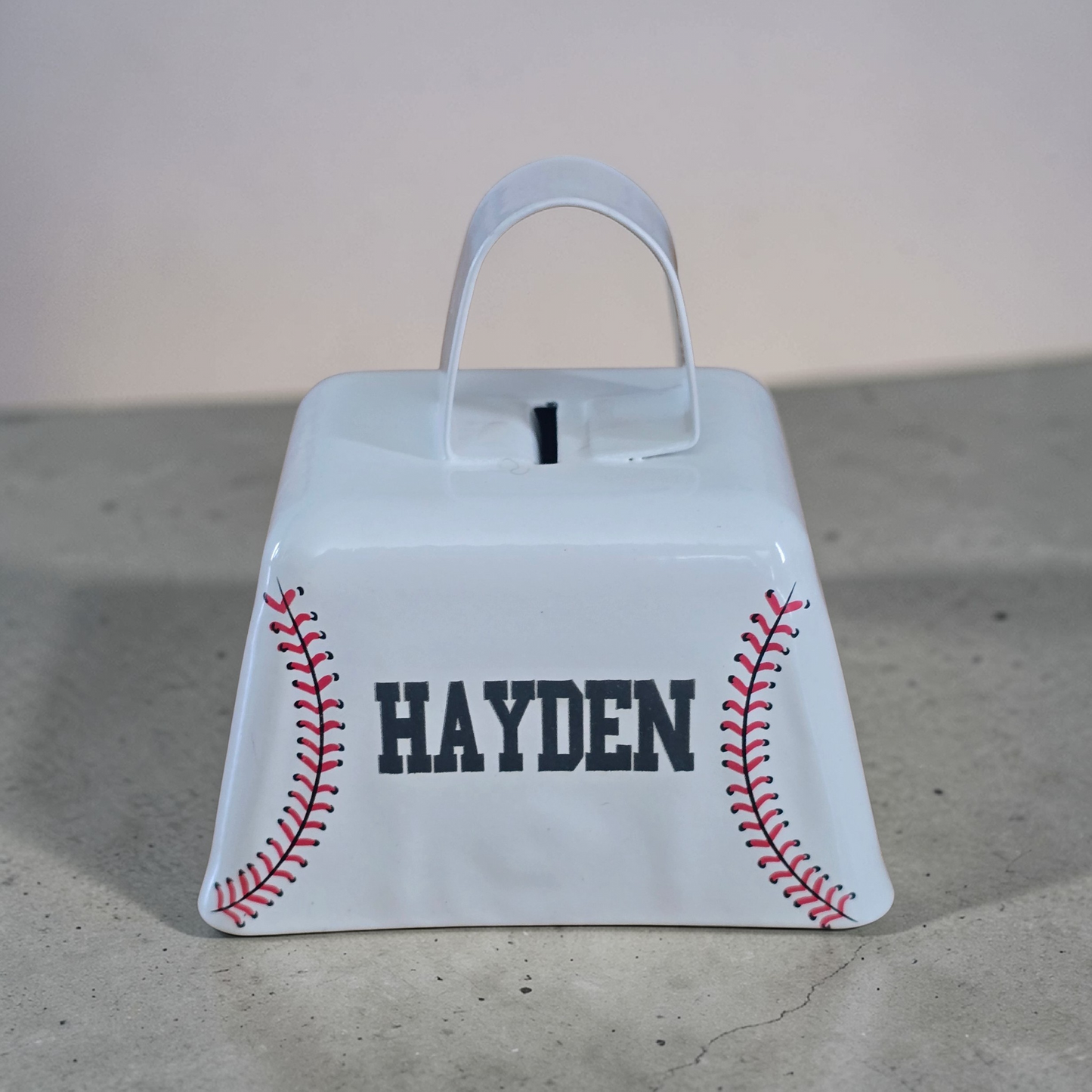 Baseball cow bell personalized