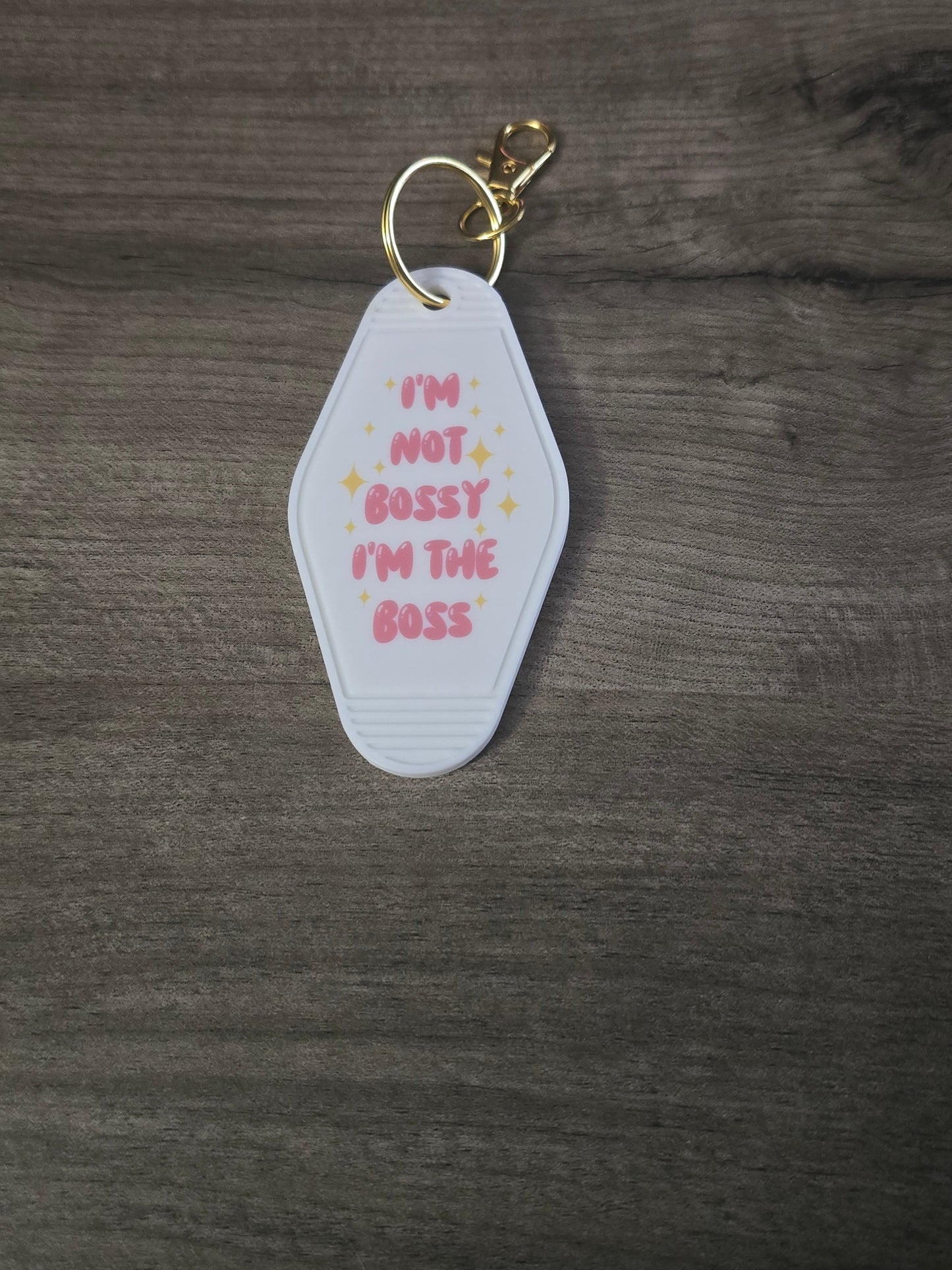 3D printed & UV printed motel keychain sarcastic