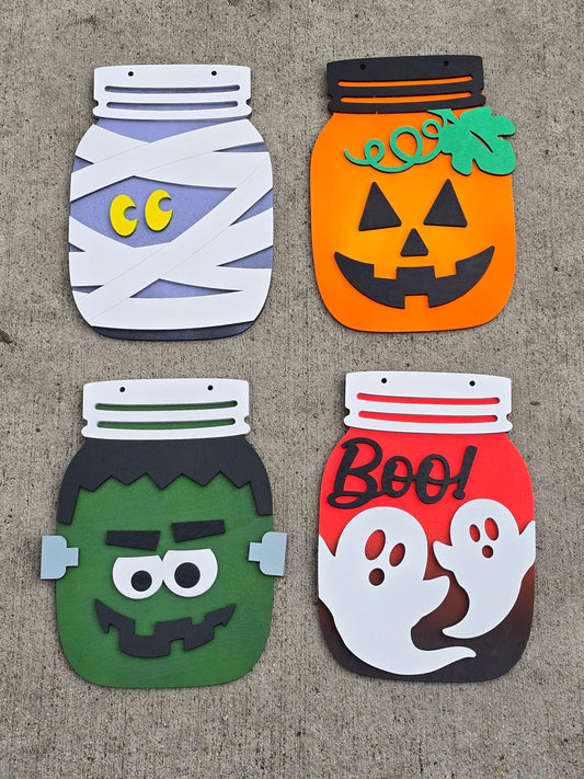 Finished Mason jar signs