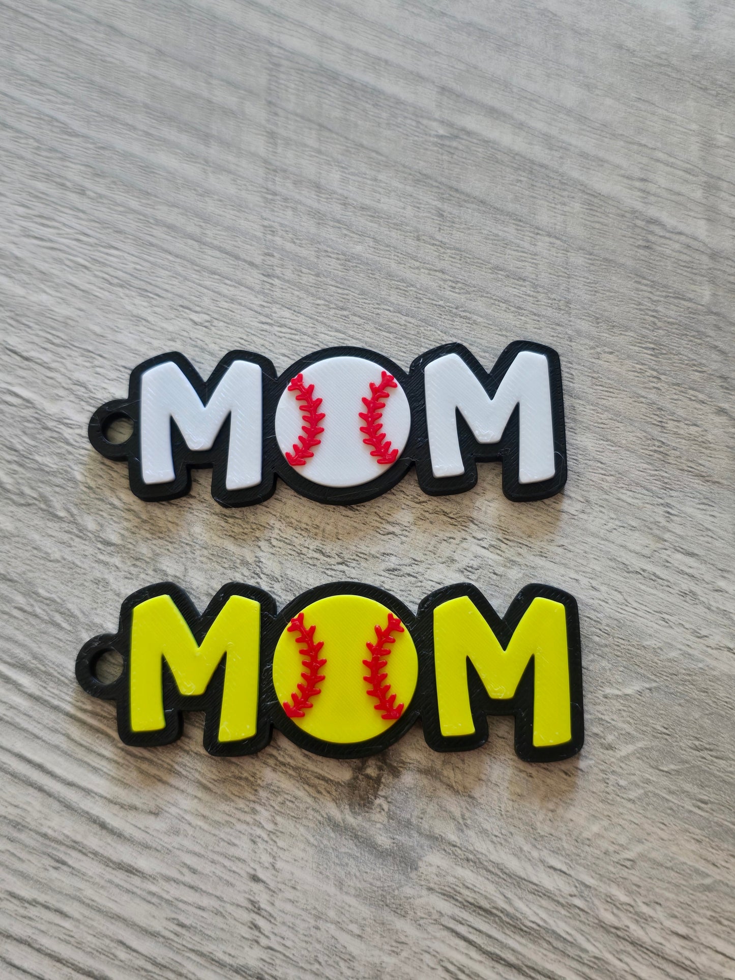 3D printed Mom keychain baseball or softball