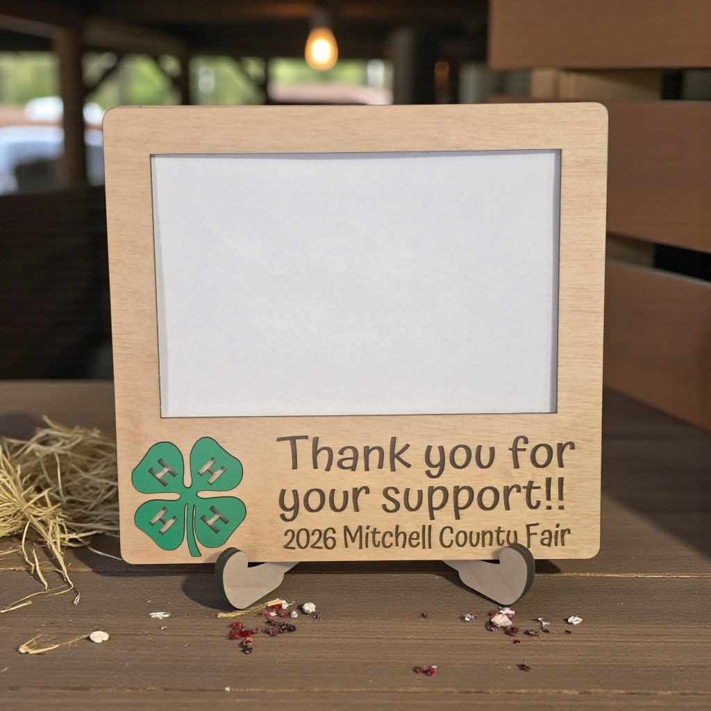4H Thank you for your support holds 4x6 picture personalized