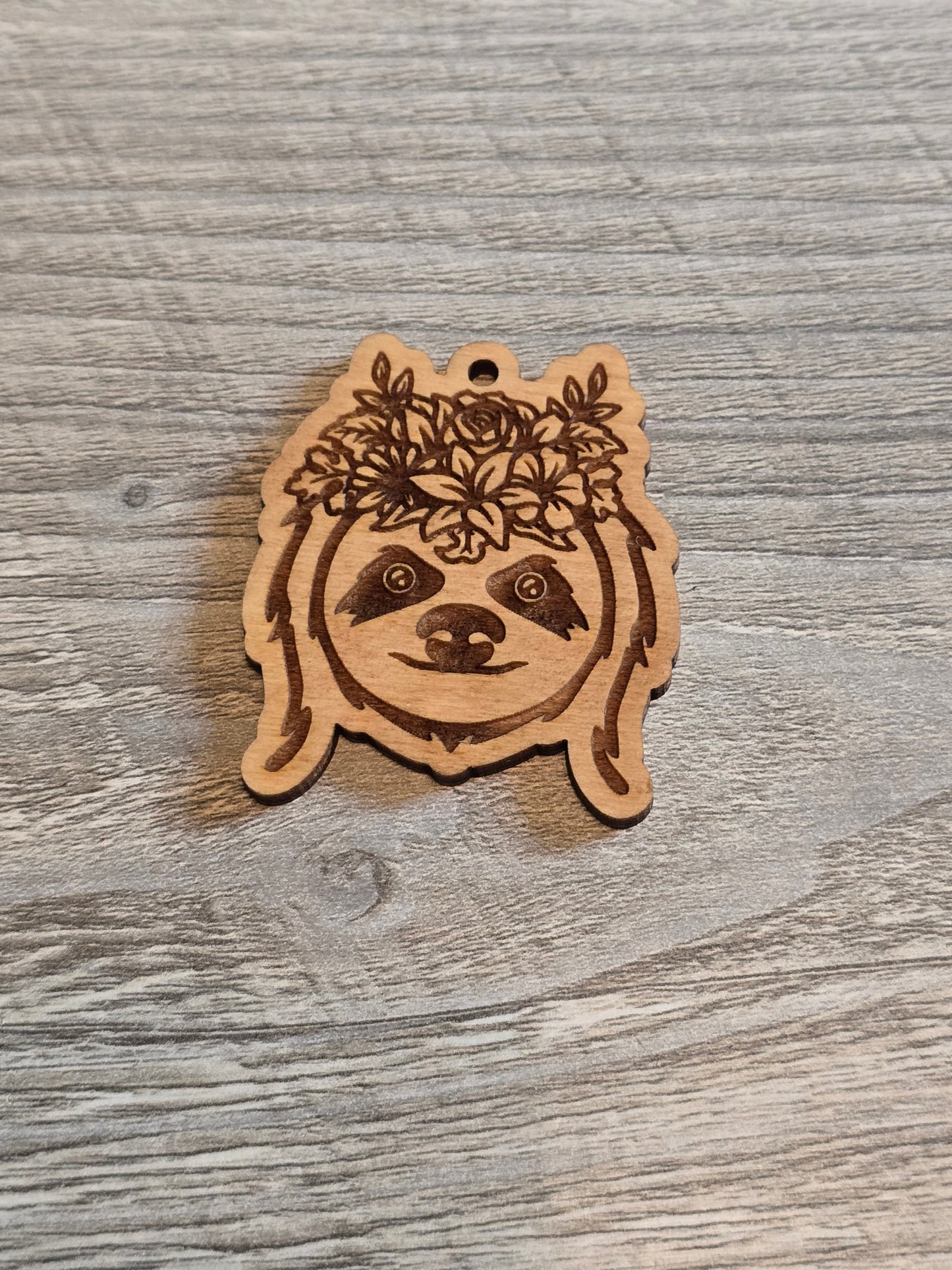 Floral animal keychains