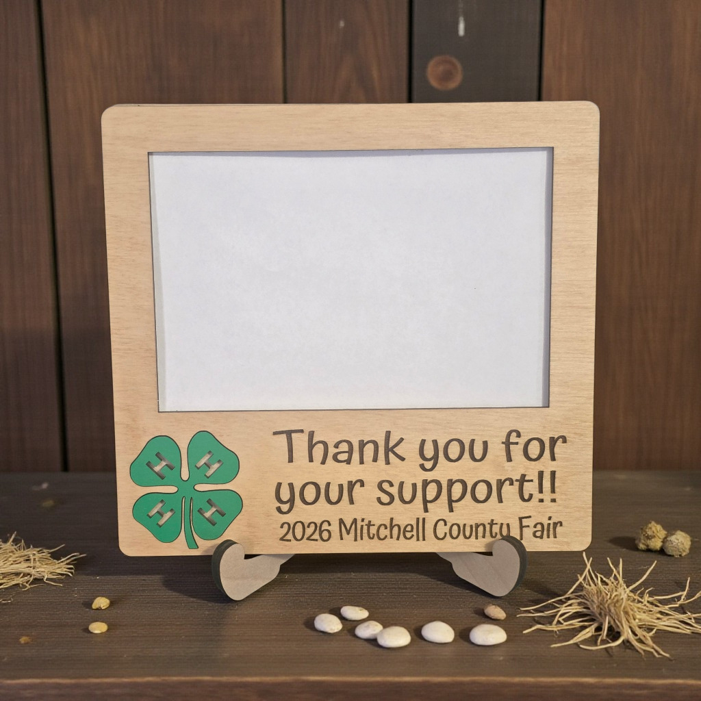 4H Thank you for your support holds 4x6 picture personalized