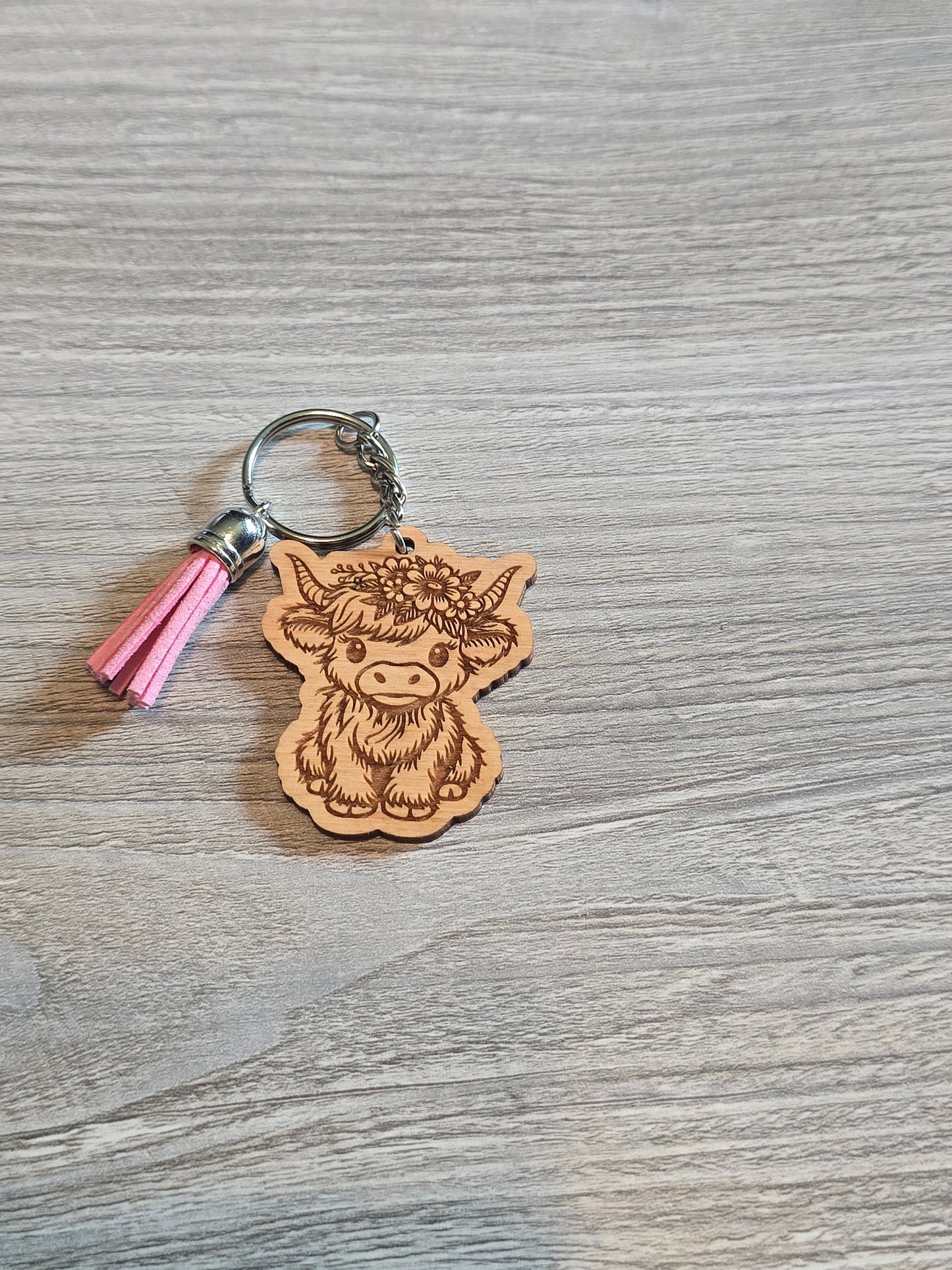 Floral animal keychains