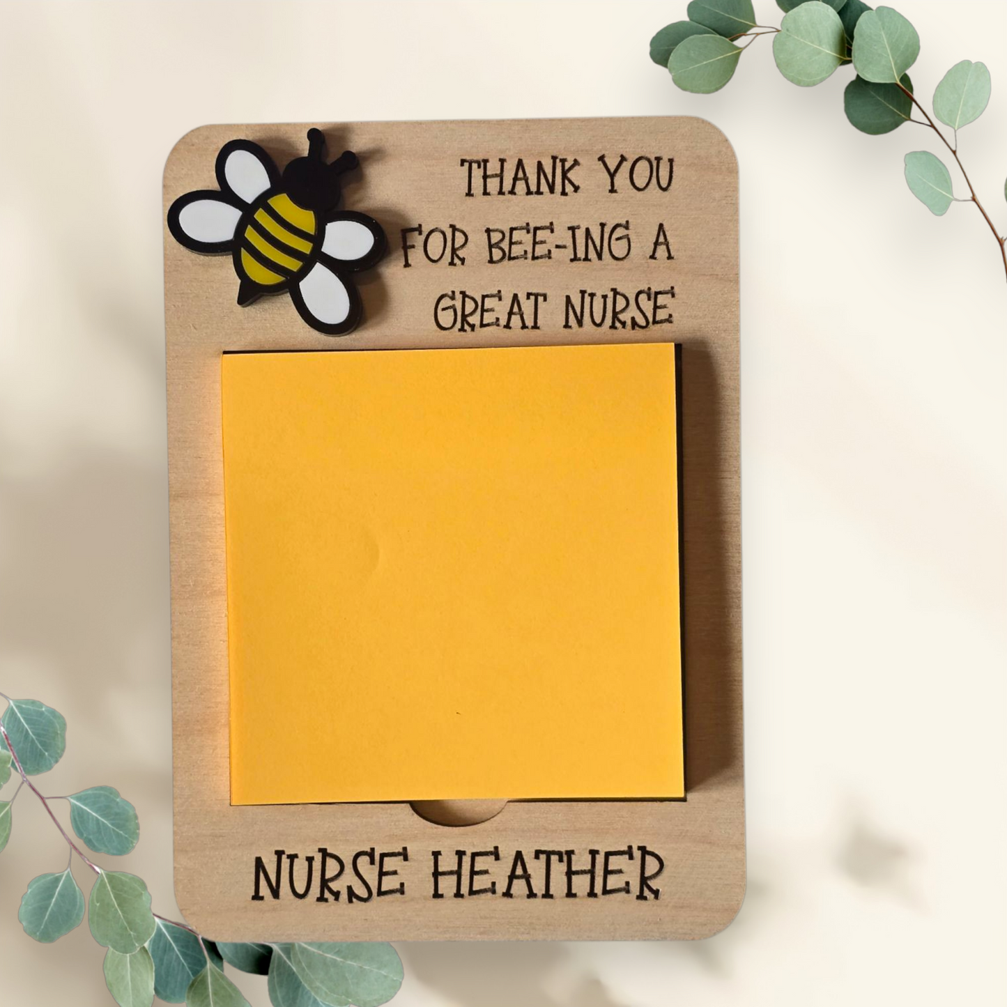 Thank you for bee-ing a great teacher post it sticky note holder personalized with teachers name