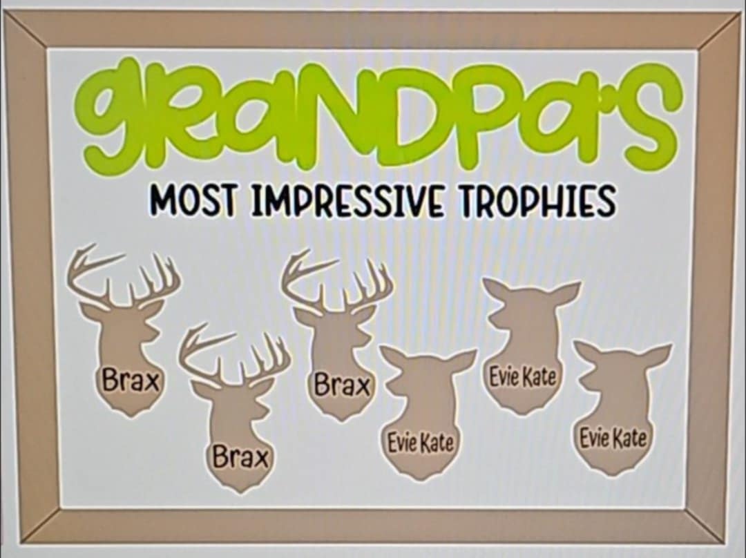 Dad's most impressive trophies deer sign Personalized