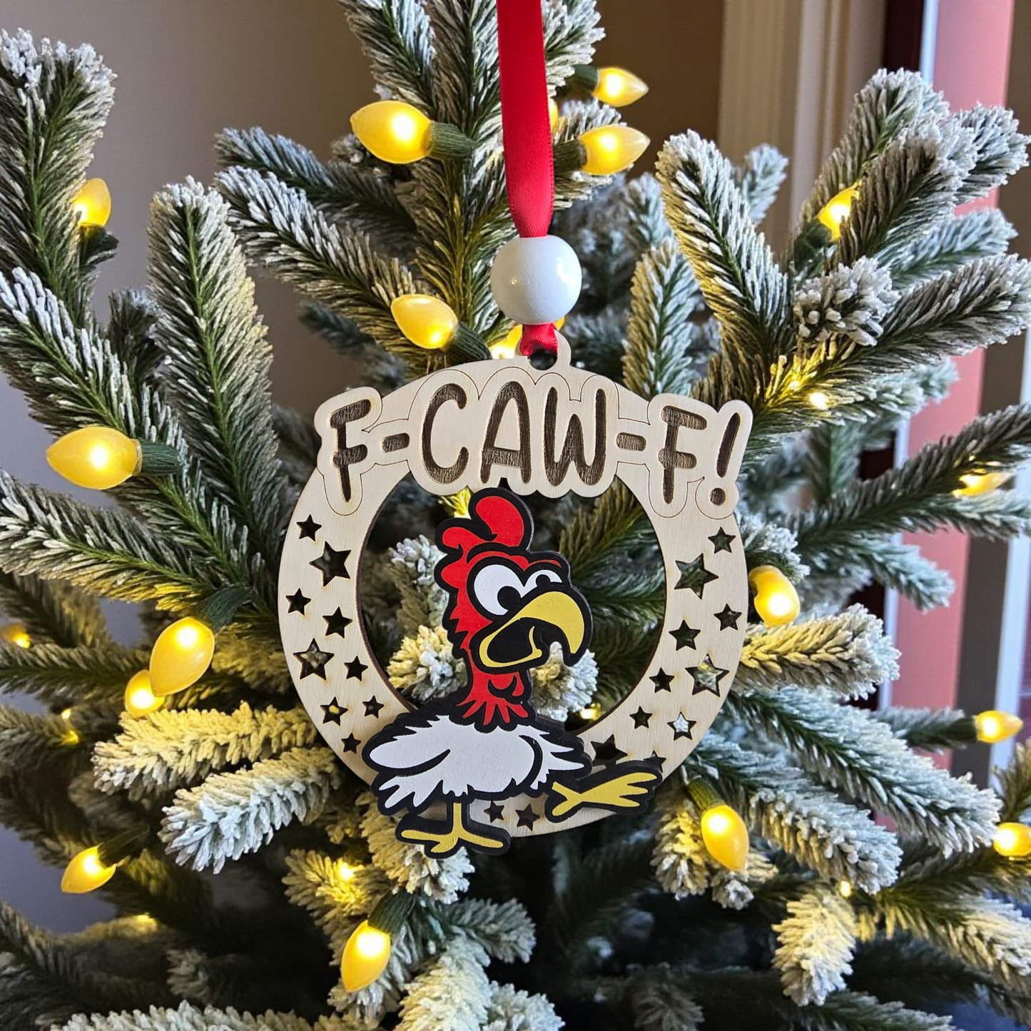 Cheeky F-CAW-F Christmas Ornament