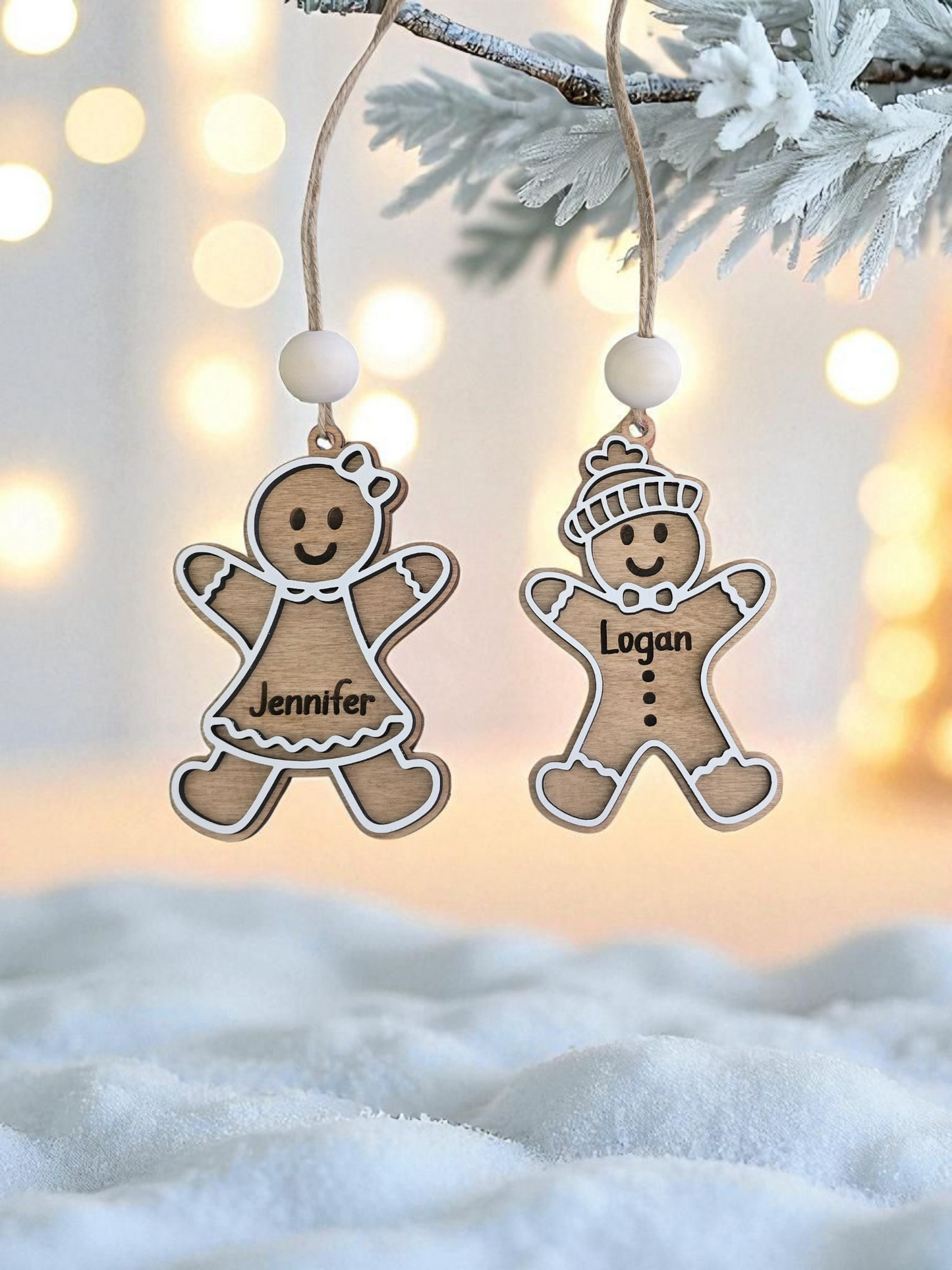 Gingerbread Christmas Ornament Personalized