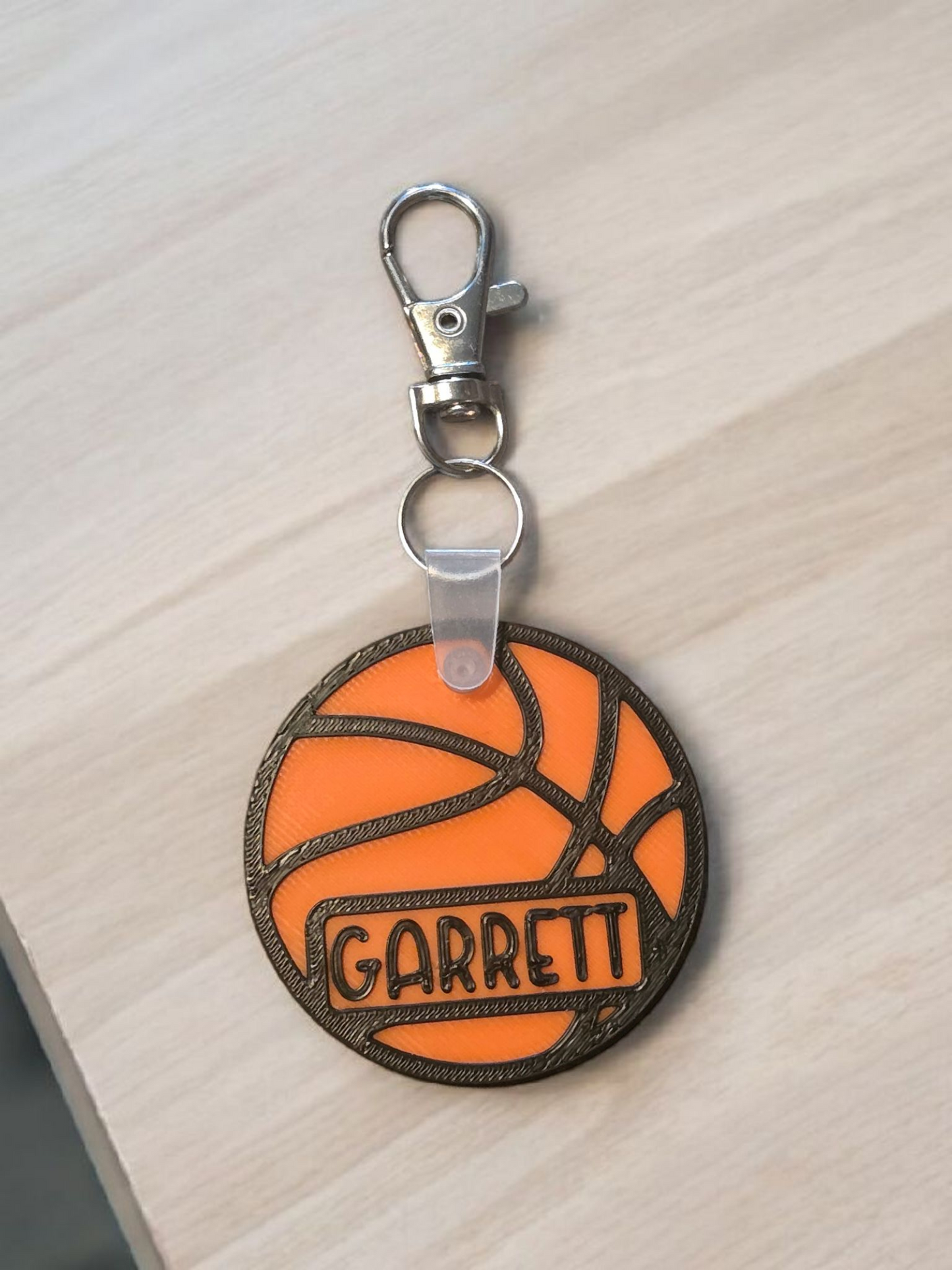 3D printed plastic sport keychains Personalized with name