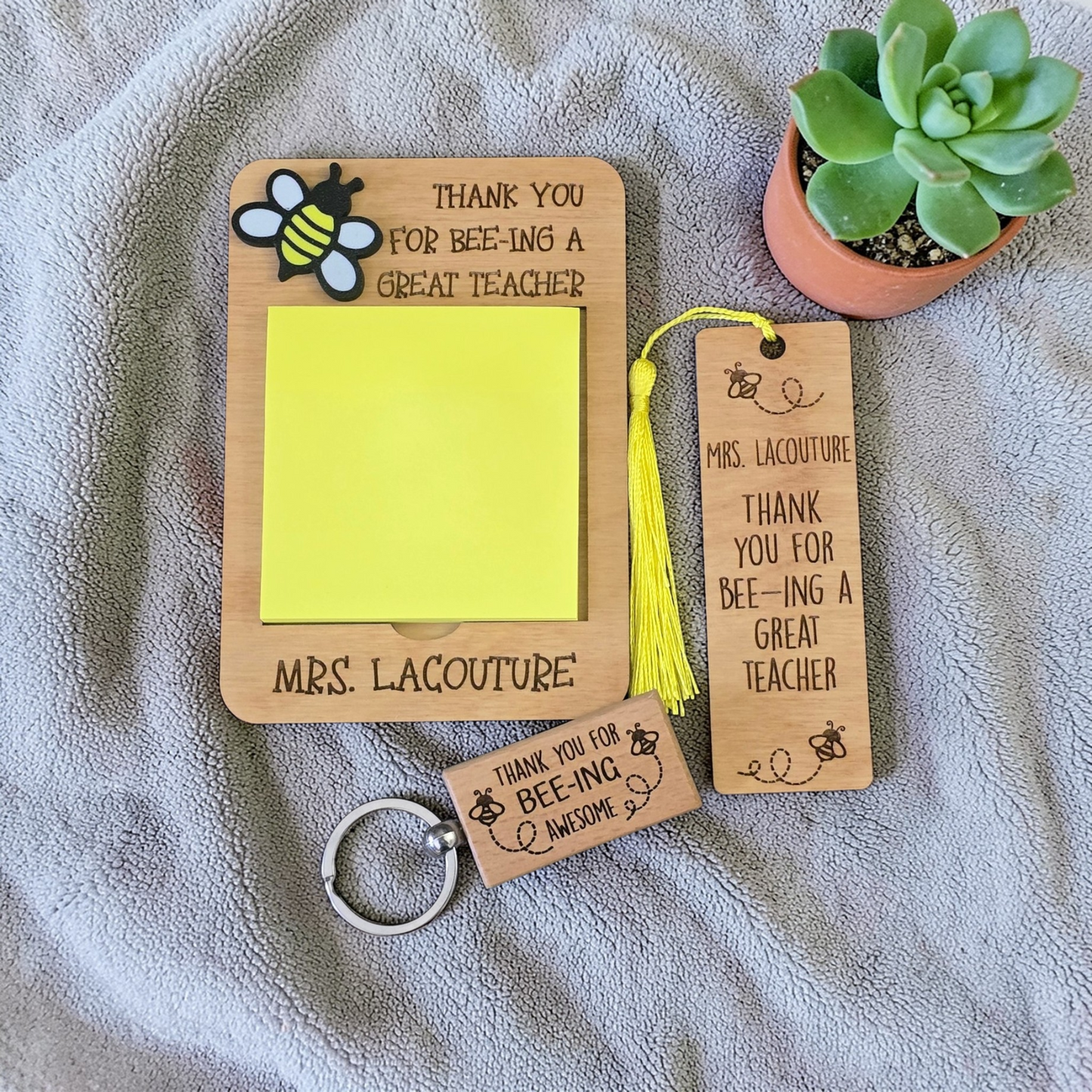 Bee Bundle Teacher Gift Set personalized